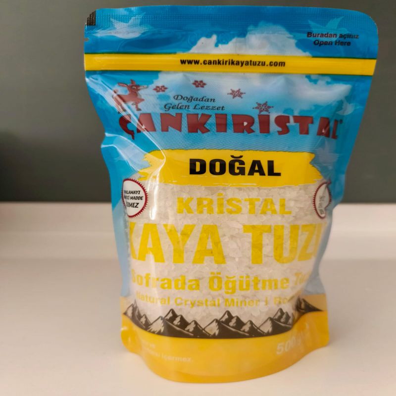 Çankırı İyotsuz Sofrada Öğütme Kaya Tuzu 500 gram